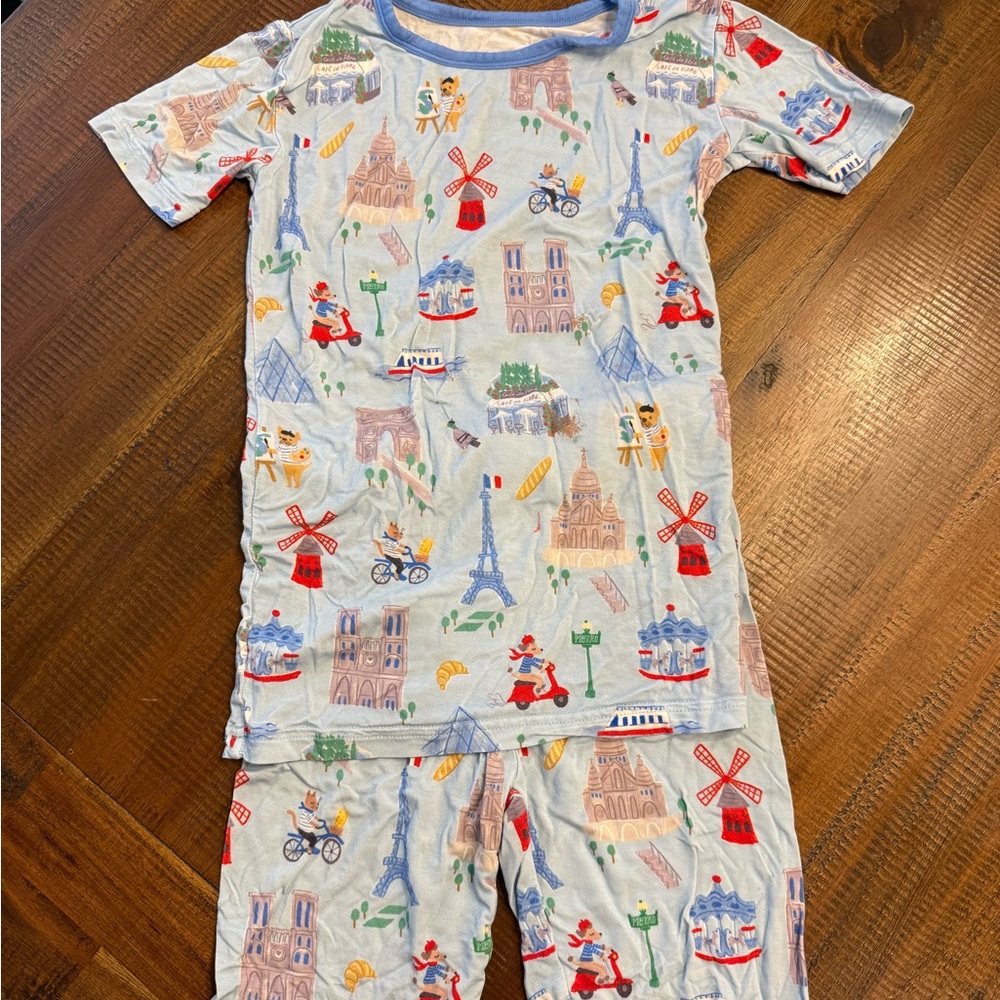 Little Sleepies Multicolor Parisian Print Pajama Set